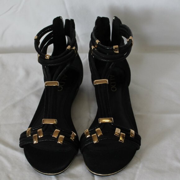 Aldo, Black gold finishes, 6.5 US - Picture 1 of 5